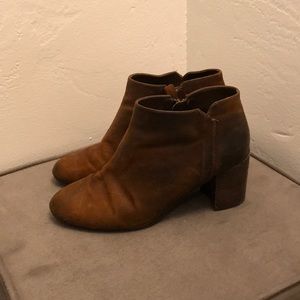 Brown rustic booties size 8